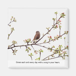 Bird Singing a Happy Song Magneet