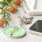 Bird Singing Sleutelhanger (Zijkant)