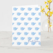 Bird Sketch Briefpapier Kaart (Gele Bloem)