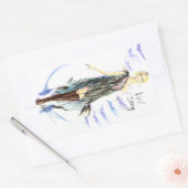 Bird Song Rechthoekige Sticker (Envelop)