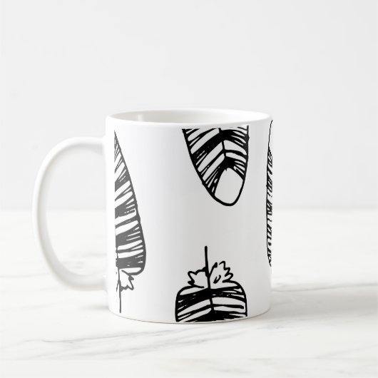 Bird striped feather pattern. Seamless pattern of Koffiemok (Links)