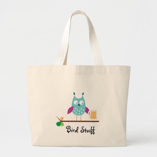 "Bird Stuff" Jumbo Canvas tas (Voorkant)