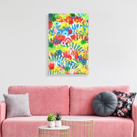 Bird Tail Feathers origineel Abstract kunstschilde Canvas Afdruk (Insitu (Woonkamer))