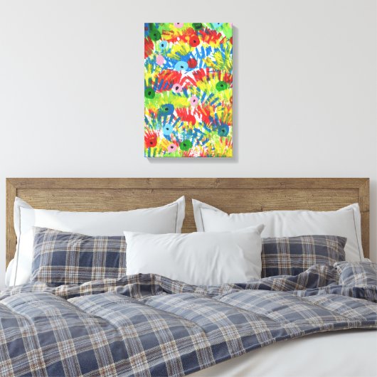 Bird Tail Feathers origineel Abstract kunstschilde Canvas Afdruk (Insitu (Slaapkamer))