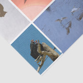 Bird Theme Crow Duck Condor Egret Mixed Media Tissuepapier (Detail)