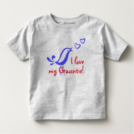 Bird twittert hart zegt: "Ik hou van mijn Grauntie Kinder Shirts