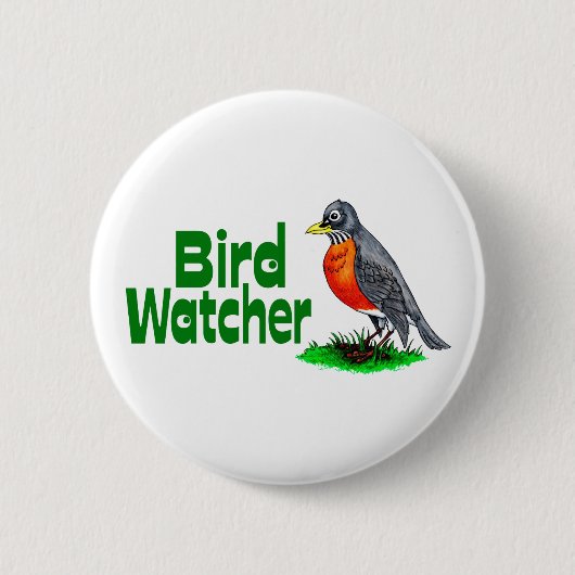 Bird Watcher Ronde Button 5,7 Cm (Voorkant)