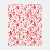 Bird Waterverf Red Fleece Deken (Voorkant)