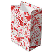 Bird Waterverf Red Medium Cadeauzakje (Voorkant Gekanteld)
