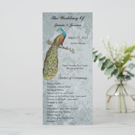  Bird Wedding Programme Programma (Staand voorkant)