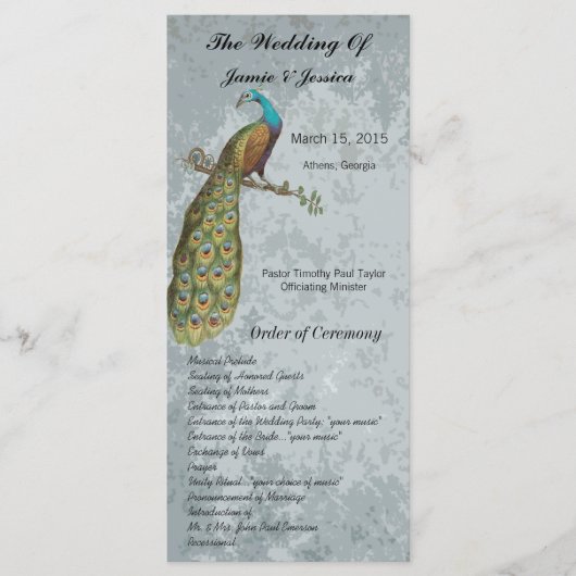  Bird Wedding Programme Programma (Voorkant)