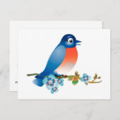 Bird Wedding Theme Save the Date Wedding Kaart (Voorkant / Achterkant)