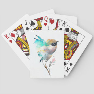 Bird Wildlife Dier Natuur Waterverf Kunst Pokerkaarten