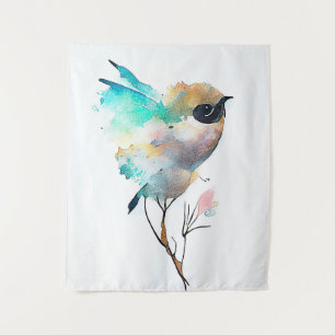 Bird Wildlife Dier Natuur Waterverf Kunst Wandkleed