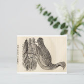 Bird Woodcut Briefkaart (Staand voorkant)