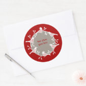 Bird Wreatfoto Ronde Sticker (Envelop)
