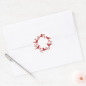 Bird Wreath Modern Scandinavian Style Ronde Sticker (Envelop)