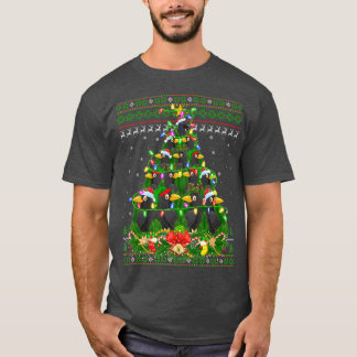 Bird Xmas Lighting Tree Santa Crow Ugly Chris T-shirt