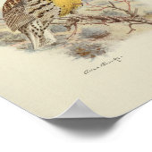  Bird Yellow Brown bespikkeld print (Hoek)