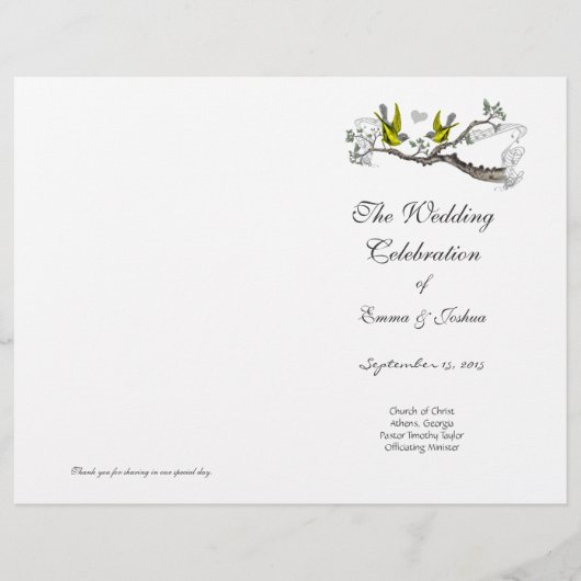  Bird Yellow Wings & Grey Program Hoesje (Voorkant)