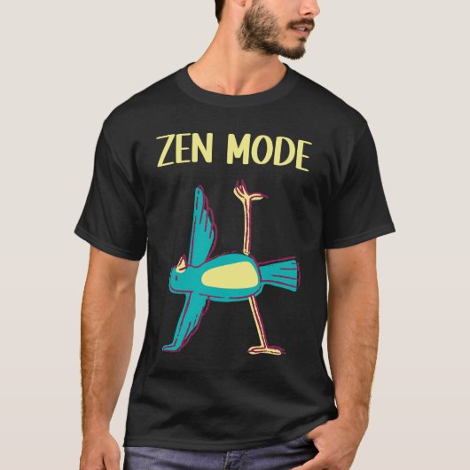 Bird Yoga Animals Workout Calm Zen T-shirt (Voorkant)