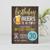 Birday Beers mens invitation anniversaire (Debout devant)
