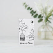  Birdcage Bare Branch Swallow Visitekaartje (Staand voorkant)