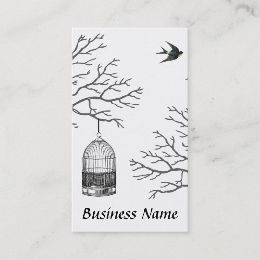  Birdcage Bare Branch Swallow Visitekaartje (Voorkant)