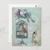 Birdcage Blossom Briefkaart (Voorkant / Achterkant)