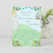 Birdcage Bund Jardin Bridal Douche Invitations (Debout devant)