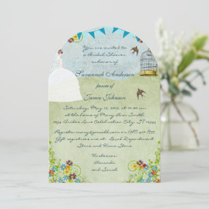 Birdcage Bund Jardin Bridal Douche Invitations