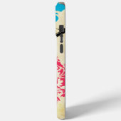 Birdcage Oiseau Corail rose Aqua Damask coque ipho (Verso / Gauche)