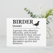 Birder definition - wild bird observer kaart (Staand voorkant)