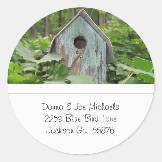 Birdhouse Adres Stickers (Voorkant)