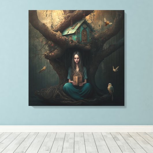 Birdhouse Dreams Canvas Afdruk (Insitu (Houten vloer))