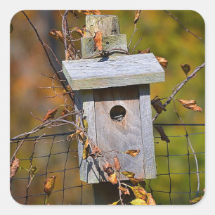 Birdhouse En Sticker Automne