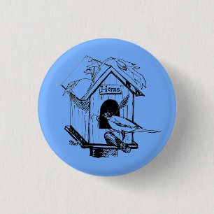 Birdhouse (gewoon gesneden) Button