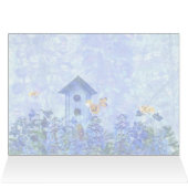 Birdhouse in a Larkspur Flower Garden Blank (Intérieur Horizontal (haut))