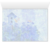 Birdhouse in a Larkspur Flower Garden Blank (Intérieur Horizontal (Bas))