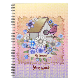 Birdhouse Red bird Carnet