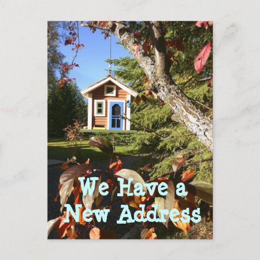 Birdhouse We Verplaatst Verandering van Adres Kaar Aankondigingskaart (Voorkant)