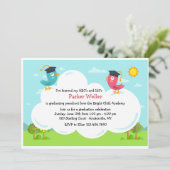 Birdie Afstuderen Invitation Kaart (Staand voorkant)