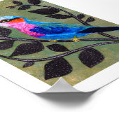 ' Birdie' Archival Print met Border (Matte) (Hoek)