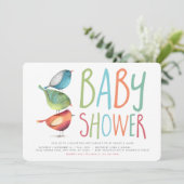 Birdie Baby shower Kaart (Staand voorkant)