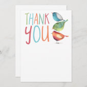 Birdie Flat Bedankkaart Kaart (Voorkant / Achterkant)