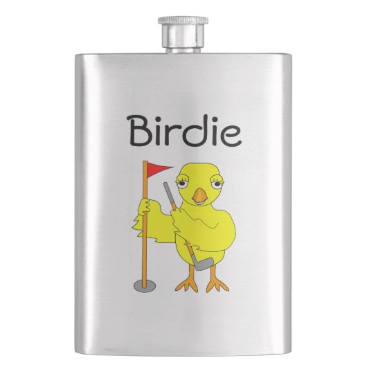 Birdie Golfer Chick Flacon (Voorkant)