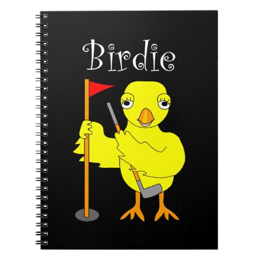 Birdie Golfer Chick Notitieboek (Voorkant)