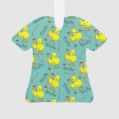 Birdie Golfer Chick Ornament (achterkant)