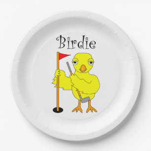 Birdie Golfer Chick Papieren Bordje