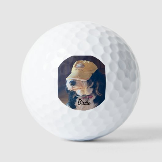 Birdie in een gele golf pet golfballen (Voorkant)